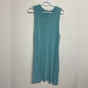 Time and Tru Teal Sleeveless Scoop Maxi Dress